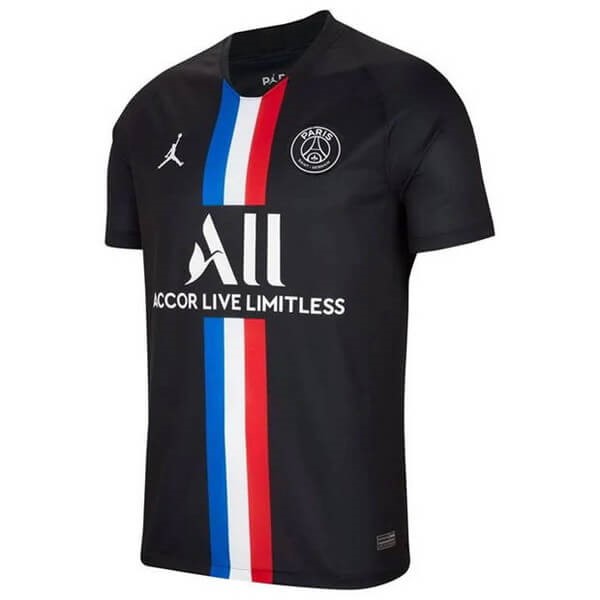 JORDAN Camiseta Paris Saint Germain Replica Cuarto Ropa 2019/2020 Negro